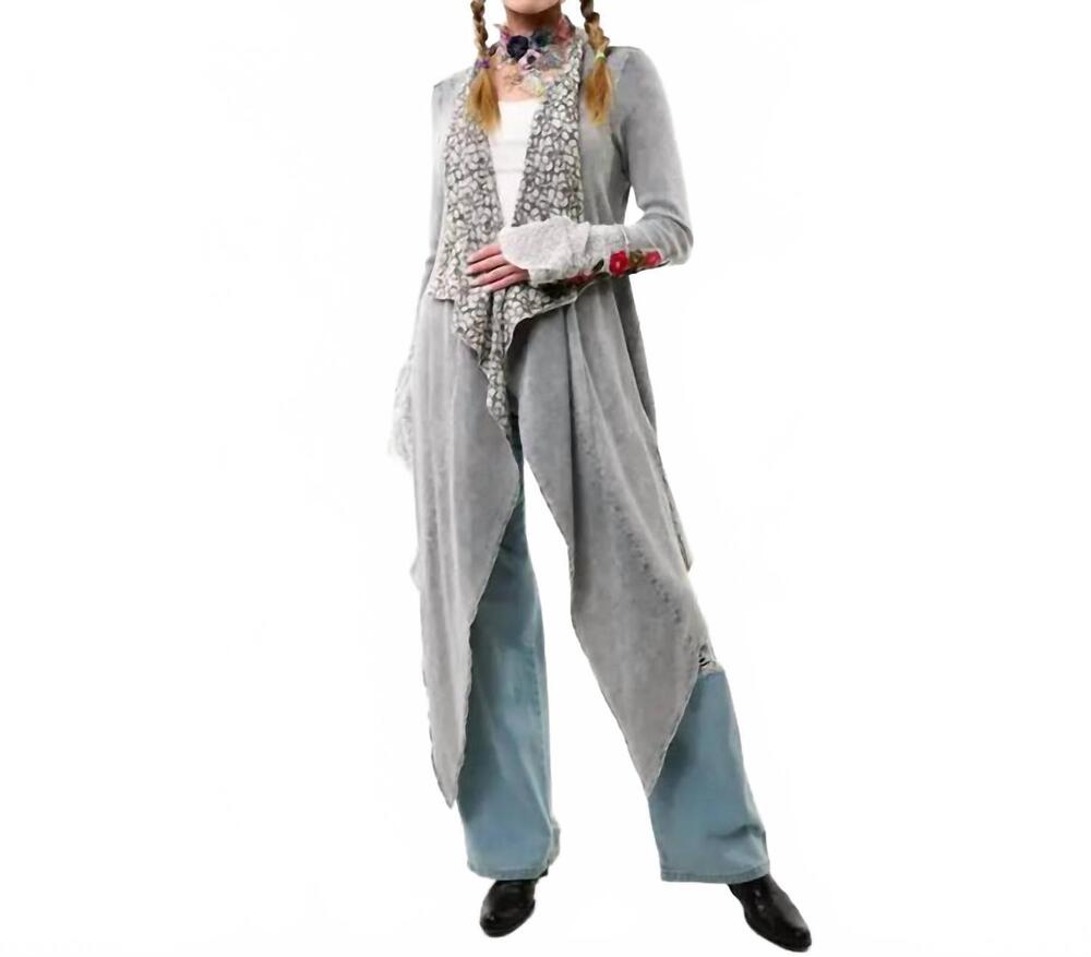 NEW ARATTA women's soft cardigan duster in grey